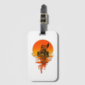  retrorstijl Sprint-auto tegen racisme Bagagelabel (Voorkant (verticaal))