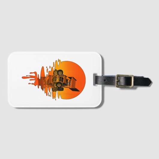  retrorstijl Sprint-auto tegen racisme Bagagelabel (Voorkant (horizontaal))