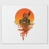 retrorstijl Sprint-auto tegen racisme Cadeaupapier (Vlak)