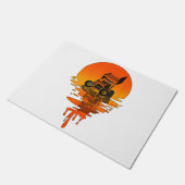 retrorstijl Sprint-auto tegen racisme Deurmat (Schuin)