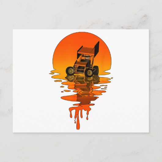  retrorstijl Sprint-auto tegen racisme Feestdagenkaart (Voorkant)