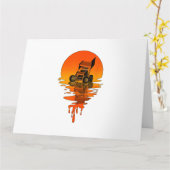 retrorstijl Sprint-auto tegen racisme Kaart (Gele Bloem)