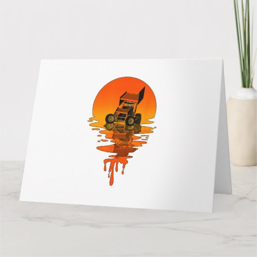 retrorstijl Sprint-auto tegen racisme Kaart (Voorkant)