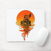 retrorstijl Sprint-auto tegen racisme Muismat (Met muis)