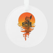 retrorstijl Sprint-auto tegen racisme Ornament (achterkant)