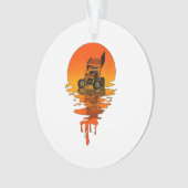 retrorstijl Sprint-auto tegen racisme Ornament (voorkant)