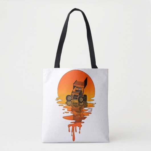  retrorstijl Sprint-auto tegen racisme Tote Bag (Voorkant)