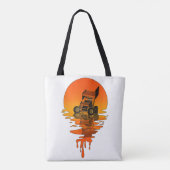  retrorstijl Sprint-auto tegen racisme Tote Bag (Achterkant)
