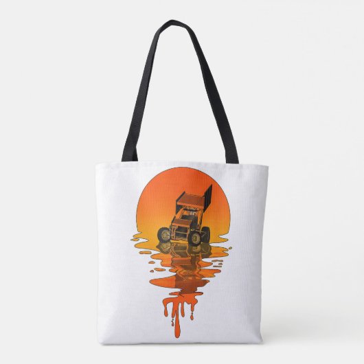  retrorstijl Sprint-auto tegen racisme Tote Bag (Achterkant)