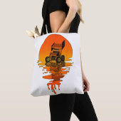  retrorstijl Sprint-auto tegen racisme Tote Bag (Dichtbij)