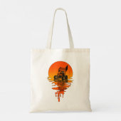 retrorstijl Sprint-auto tegen racisme Tote Bag (Achterkant)