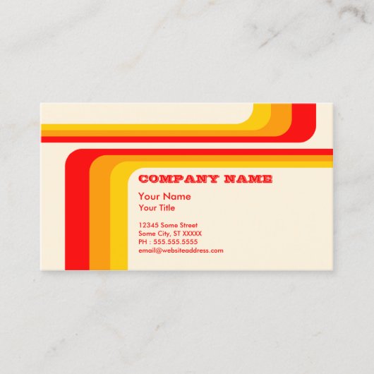 retrorstripes visitekaartje (Voorkant)