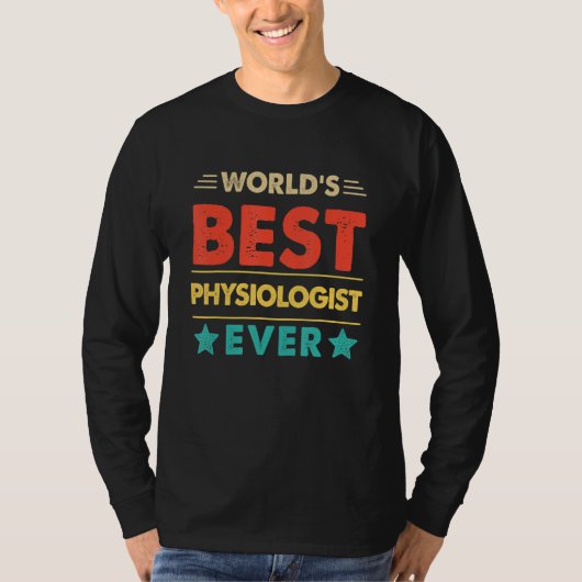 Retro's Beste Fysioloog Ooit T-shirt (Voorkant)