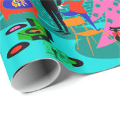 Retro's bijsnijden van het kerstboompapier cadeaupapier (Rol Hoek)