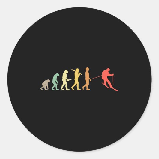 Retroscène Evolution Gift voor spelers Ronde Sticker (Voorkant)