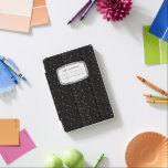 Retroschool Notitieboek | Monogram terrazzo iPad Mini Cover<br><div class="desc">Klassieke zwart-wit "school notitieboek" cover met jouw naam! Voeg uw aangepaste formulering toe aan dit ontwerp door de vakken "Deze ontwerp-sjabloon bewerken" aan de rechterkant van het item te gebruiken, of klik op de blauwe knop "Aanpassen" om de tekst te rangschikken, de lettertypen en kleuren te wijzigen en ook extra...</div>