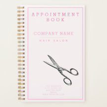 Retroscissors - Roze hairsalon Benoemingsboek