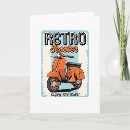 Retroscooter Kaart (Voorkant)