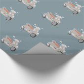 Retroscooter-opvulpapier Cadeaupapier (Hoek)