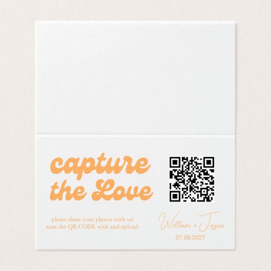 Retroscript Capture The Love QR-codekaart Kaart (Buitenkant ongevouwen)