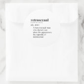 RETROSEKSUEEL RONDE STICKER (Tas)