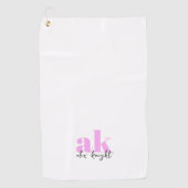 Retrosignatuurmonogram Golfhanddoek (Voorkant)