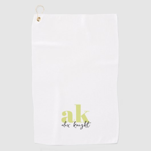 Retrosignatuurmonogram Golfhanddoek (Voorkant)