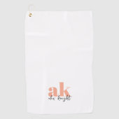 Retrosignatuurmonogram Golfhanddoek (Voorkant)