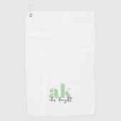Retrosignatuurmonogram Golfhanddoek (Voorkant)
