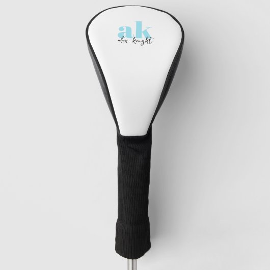 Retrosignatuurmonogram Golfheadcover (Voorkant)