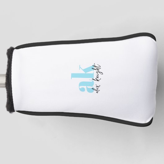 Retrosignatuurmonogram Golfheadcover (Voorkant)