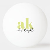 Retrosignatuurmonogram Pingpongbal (Voorkant)