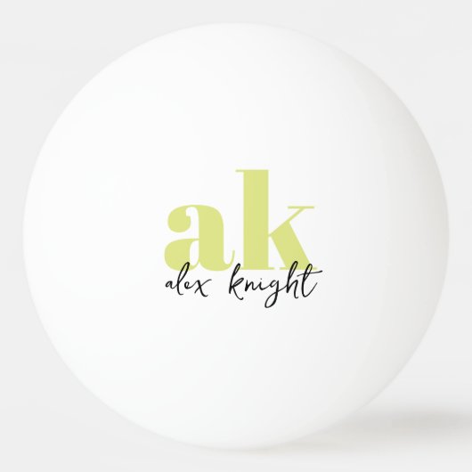 Retrosignatuurmonogram Pingpongbal (Voorkant)