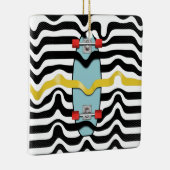 Retroskateboard Keramisch Ornament (Rechts)
