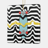 Retroskateboard Keramisch Ornament (Links)