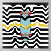 Retroskateboard Poster (Voorkant)