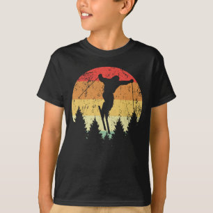 Retroskier skiën wintersport t-shirt