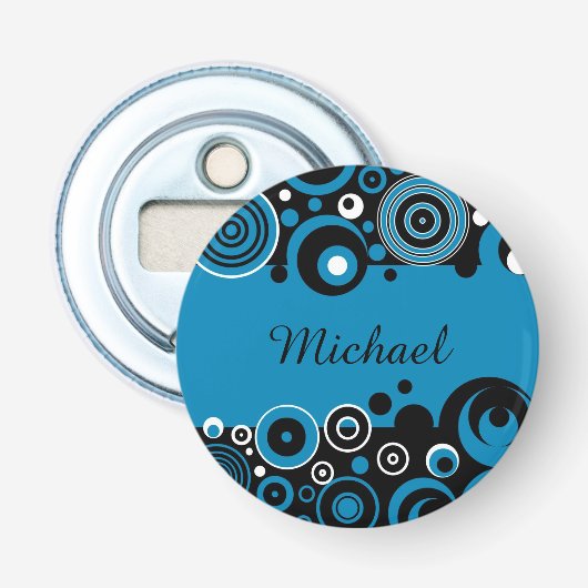 Retrospectieontwerp Button Flesopener (Voorkant)