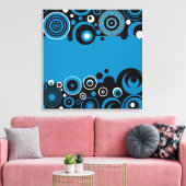 Retrospectieontwerp Canvas Afdruk (Insitu (Woonkamer))