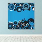 Retrospectieontwerp Canvas Afdruk (Insitu (Houten vloer))