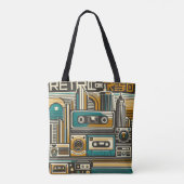 Retrospectieontwerp Tote Bag (Achterkant)
