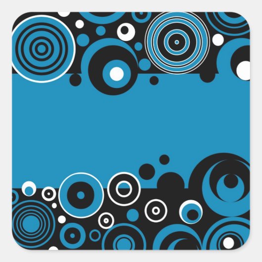 Retrospectieontwerp Vierkante Sticker (Voorkant)