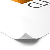 Retrospectieve Oranje markt voor bloesem Poster (Hoek)