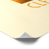 Retrospectieve Oranje markt voor bloesem Poster (Hoek)