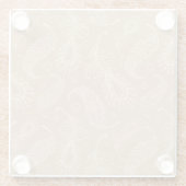 Retrospectrale-bleek-patroon Glazen Onderzetter (Achterkant)