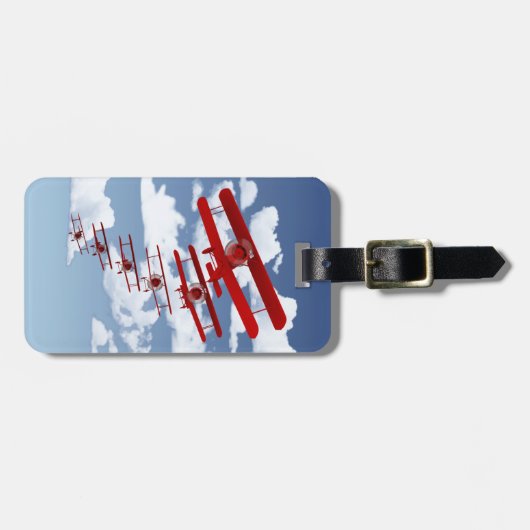 Retrospecvliegtuig Bagagelabel (Voorkant horizontaal)