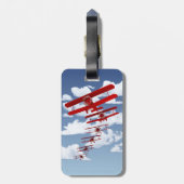 Retrospecvliegtuig Bagagelabel (Achterkant verticaal)