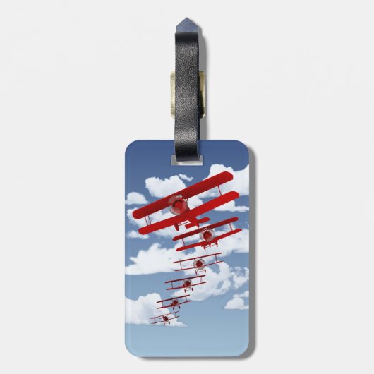 Retrospecvliegtuig Bagagelabel (Achterkant verticaal)