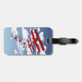 Retrospecvliegtuig Bagagelabel (Achterkant horizontaal)