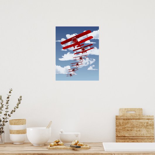 Retrospecvliegtuig Poster (Keuken)